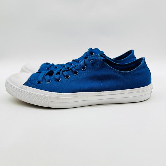 Converse All Star Mens 11.5 Blue Low Canvas Chuck Taylor Shoes Sneakers Trainers - Picture 2 of 12
